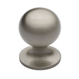 This is an image of a Heritage Brass - Cabinet Knob Ball Design 32mm Satin Nickel Finish, c8321-32-sn that is available to order from Trade Door Handles in Kendal.