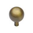 This is an image of a Heritage Brass - Cabinet Knob Sphere Design 22mm Antique Brass Finish, c8323-22-at that is available to order from Trade Door Handles in Kendal.