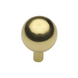 This is an image of a Heritage Brass - Cabinet Knob Sphere Design 22mm Polished Brass Finish, c8323-22-pb that is available to order from Trade Door Handles in Kendal.