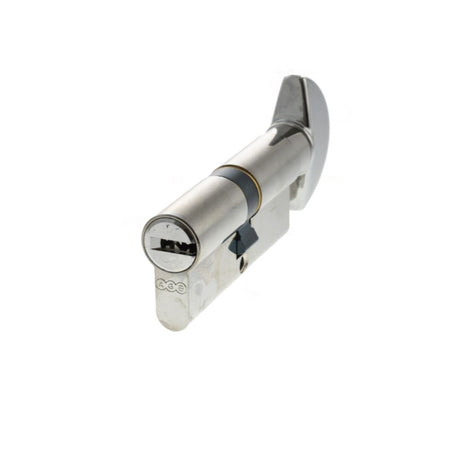 This is an image of AGB Euro Profile 15 Pin Cylinder Key to Turn 35-35mm (70mm) - Polished Chrome available to order from Trade Door Handles.