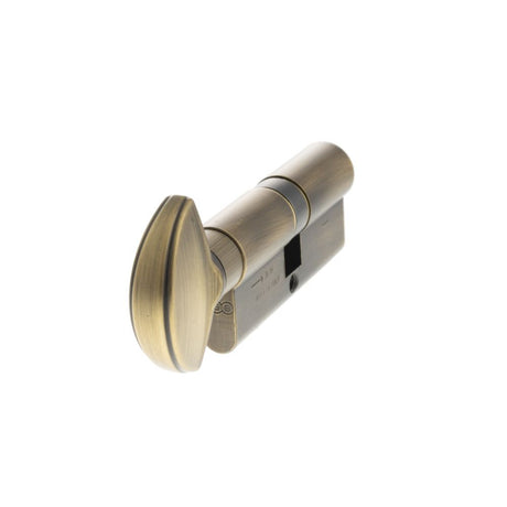 High quality image of AGB Euro Profile 15 Pin Cylinder Key to Turn 35-35mm (70mm) - Matt Antique Brass | Sku. ca20723030 available to order from Trade Door Handles in Kendal.