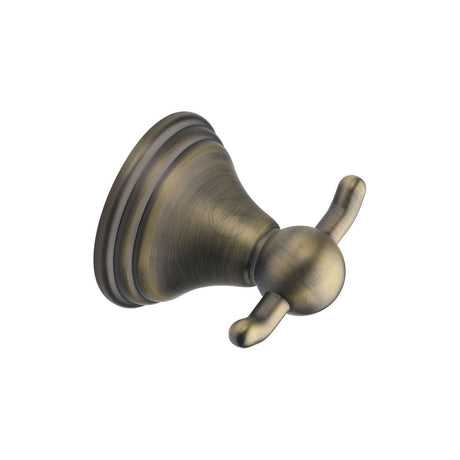 This is an image of a M.Marcus - Double robe hook Matt Antique Finish, cam-hook-ma that is available to order from Trade Door Handles in Kendal.