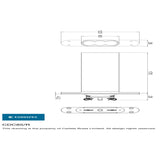 This image is a line drwaing of a Eurospec - Adjustable Jamb Mounted Double Chain Closer - Satin Chrome available to order from Trade Door Handles in Kendal