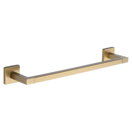 This is an image of a M.Marcus - Singel towel rail 45cm Satin Brass Finish, che-towel-45-sb that is available to order from Trade Door Handles in Kendal.