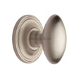 This is an image of a Heritage Brass - Mortice Knob on Rose Chelsea Design Satin Nickel Finish, che7373-sn that is available to order from Trade Door Handles in Kendal.