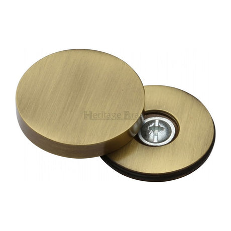 This is a image of a Heritage Brass - Bolt Cover to conceal metal fasteners Ant. Brass Finish that is available to order from Trade Door Handles in Kendal