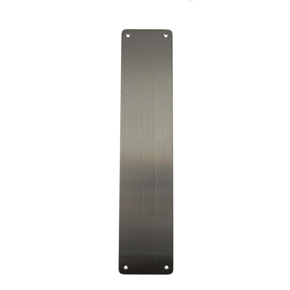 High quality image of CleanTouch Finger Plate Pre drilled with screws 350mm x 75mm - SSS | Sku. ctafp35075sss | available to order from Trade Door Handles in Kendal.
