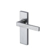 This is an image of a Heritage Brass - Door Handle Lever Latch Delta Design Satin Chrome Finish, del6010-sc that is available to order from Trade Door Handles in Kendal.