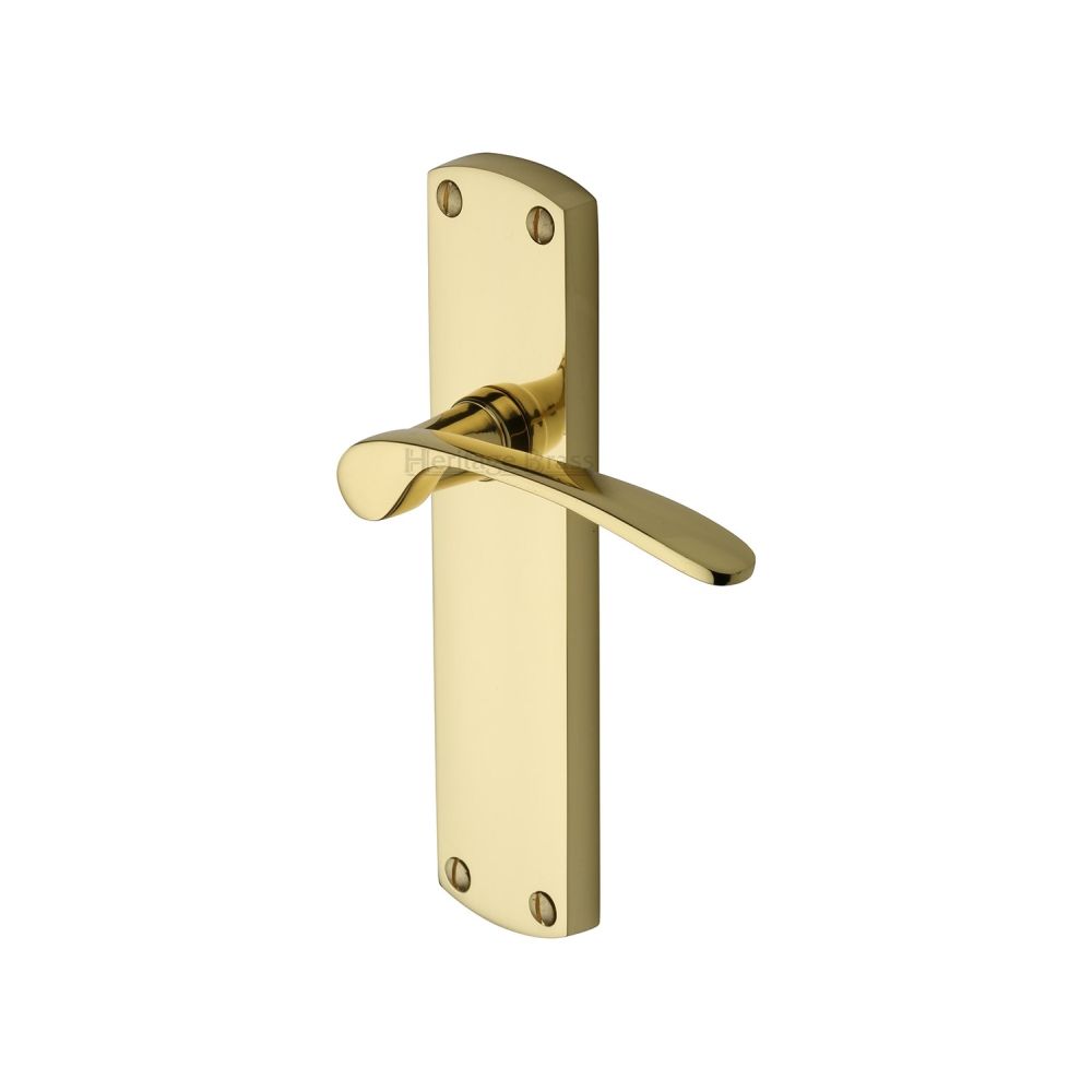 This is an image of a Heritage Brass - Door Handle Lever Latch Diplomat Design Polished Brass Finish, dip7810-pb that is available to order from Trade Door Handles in Kendal.