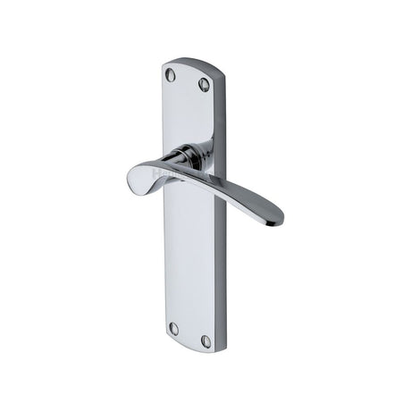 This is an image of a Heritage Brass - Door Handle Lever Latch Diplomat Design Polished Chrome Finish, dip7810-pc that is available to order from Trade Door Handles in Kendal.