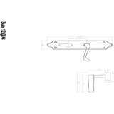 This image is a line drwaing of a Carlisle Brass - Ashtead Lever on Euro Lock Backplate - Polished Brass available to order from Trade Door Handles in Kendal