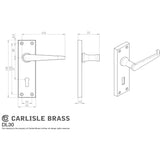 This image is a line drwaing of a Carlisle Brass - Victorian Ascot Lever on Lock Backplate - Polished Chrome available to order from Trade Door Handles in Kendal