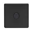 This is an image showing Eurolite Concealed 3mm 1 Gang Dimmer - Matt Black (With Black Trim) ecmb1d400 available to order from trade door handles, quick delivery and discounted prices.