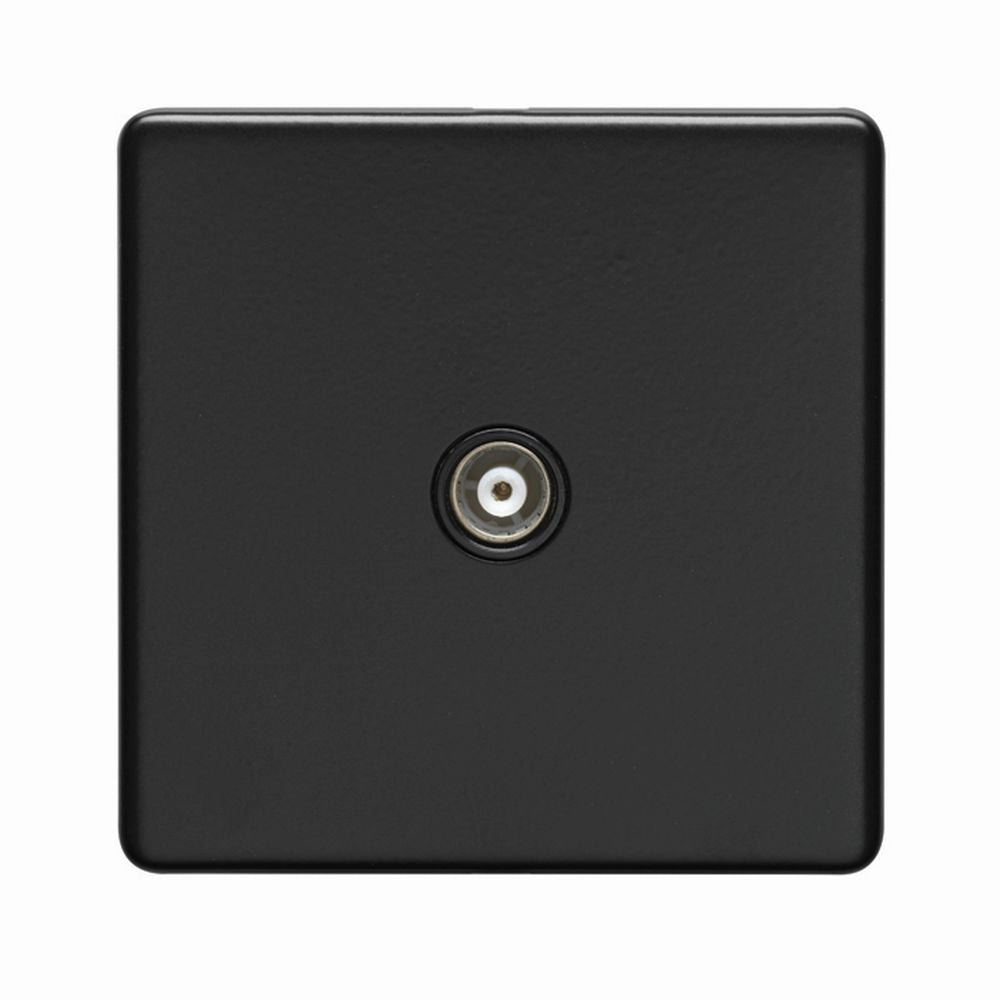 This is an image showing Eurolite Concealed 3mm TV - Matt Black (With Black Trim) ecmb1tvb available to order from trade door handles, quick delivery and discounted prices.