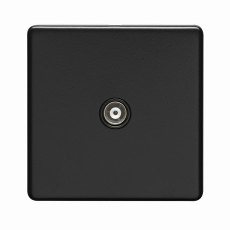 This is an image showing Eurolite Concealed 3mm TV - Matt Black (With Black Trim) ecmb1tvb available to order from trade door handles, quick delivery and discounted prices.