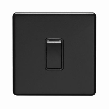 This is an image showing Eurolite Concealed 3mm Intermediate Switch - Matt Black (With Black Trim) ecmbintb available to order from trade door handles, quick delivery and discounted prices.