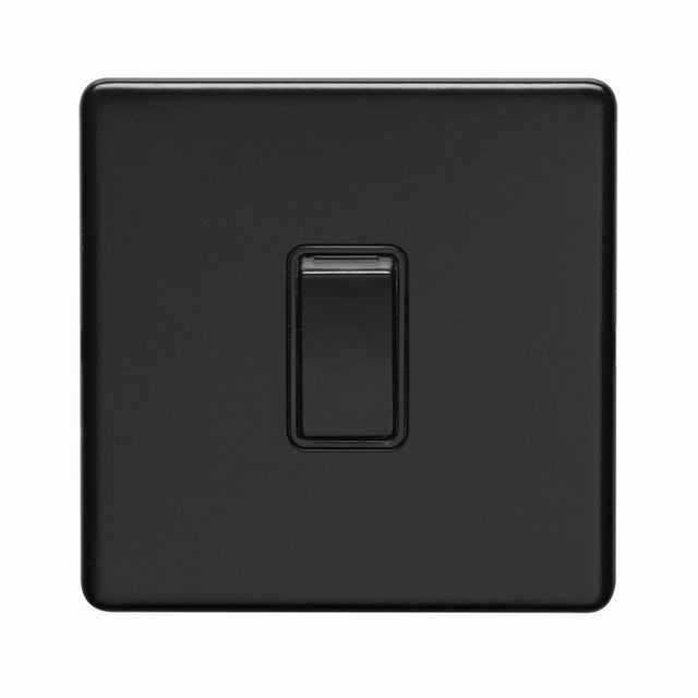 This is an image showing Eurolite Concealed 3mm Intermediate Switch - Matt Black (With Black Trim) ecmbintb available to order from trade door handles, quick delivery and discounted prices.