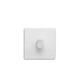 This is an image showing Eurolite Concealed 3mm 1 Gang Dimmer - White (With White Trim) ecw1d400 available to order from trade door handles, quick delivery and discounted prices.