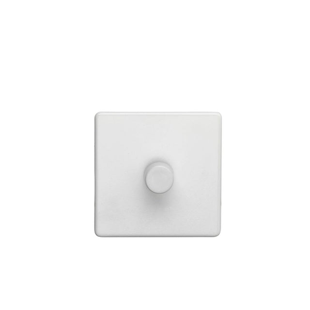 This is an image showing Eurolite Concealed 3mm 1 Gang Dimmer - White (With White Trim) ecw1d400 available to order from trade door handles, quick delivery and discounted prices.