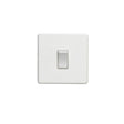 This is an image showing Eurolite Concealed 3mm 1 Gang Switch - White (With White Trim) ecw1sww available to order from trade door handles, quick delivery and discounted prices.