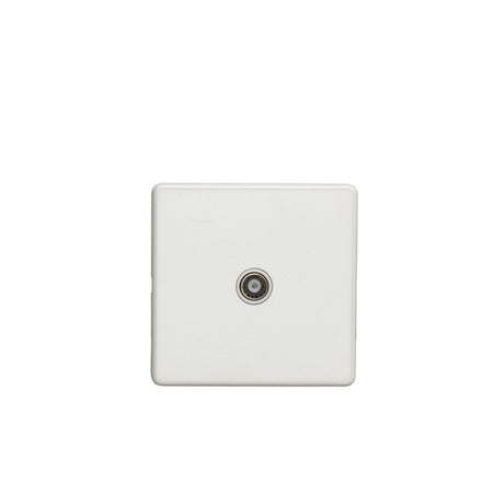 This is an image showing Eurolite Concealed 3mm TV - White (With White Trim) ecw1tvw available to order from trade door handles, quick delivery and discounted prices.