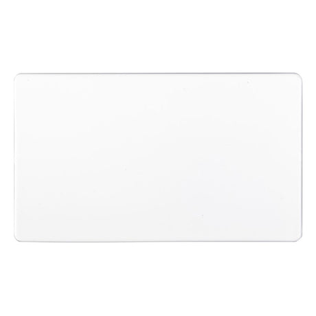 This is an image showing Eurolite Concealed 3mm Double Blank Plate - White (With White Trim) ecw2b available to order from trade door handles, quick delivery and discounted prices.