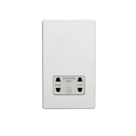 This is an image showing Eurolite Concealed 3mm Shaver Socket - White (With White Trim) ecwshsw available to order from trade door handles, quick delivery and discounted prices.