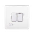 This is an image showing Eurolite Concealed 3mm Switched Fuse Spur - White (With White Trim) ecwswffow available to order from trade door handles, quick delivery and discounted prices.