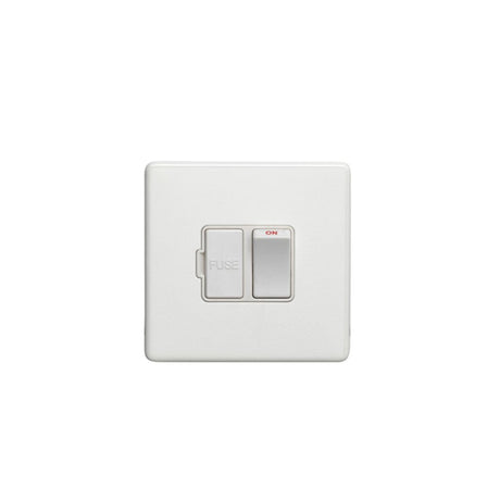 This is an image showing Eurolite Concealed 3mm Switched Fuse Spur - White (With White Trim) ecwswfw available to order from trade door handles, quick delivery and discounted prices.