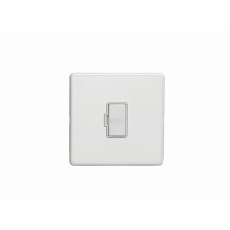 This is an image showing Eurolite Concealed 3mm Unswitched Fuse Spur - White (With White Trim) ecwuswfw available to order from trade door handles, quick delivery and discounted prices.