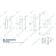 This image is a line drwaing of a Eurospec - Easi-T Economy Euro Profile Deadlock 64mm - Electro Brassed available to order from Trade Door Handles in Kendal