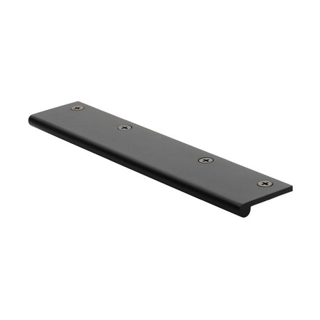 This is an image of a Heritage Brass - EP Edge Pull Cabinet Handle 200mm Matt Black Finish, ep200-38-bkmt that is available to order from Trade Door Handles in Kendal.