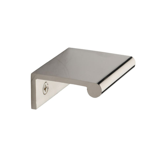 This is an image of a Heritage Brass - EPR Edge Pull Cabinet Handle 50mm Polished Nickel Finish, epr50-40-pnf that is available to order from Trade Door Handles in Kendal.