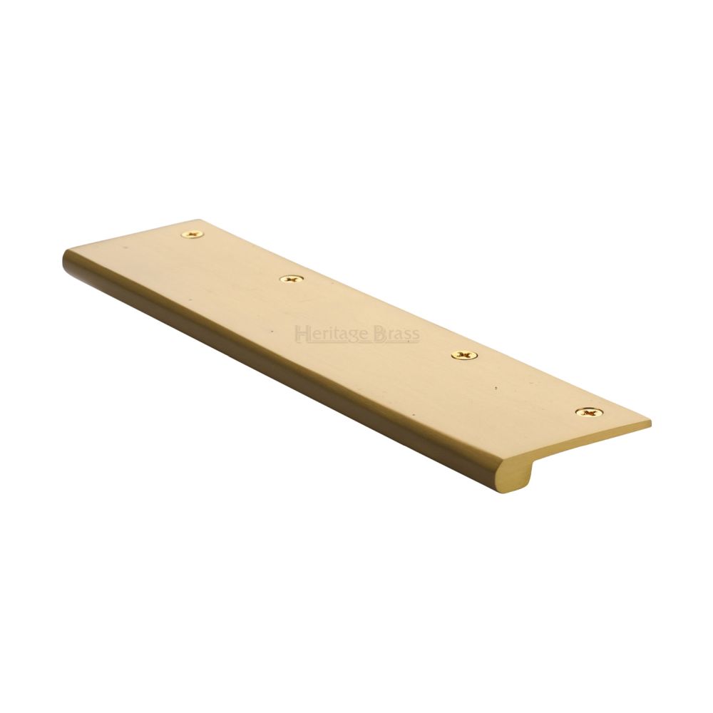 This is an image of a Heritage Brass - EPT Edge Pull Cabinet Handle 200mm Satin Brass Finish, ept200-38-sb that is available to order from Trade Door Handles in Kendal.