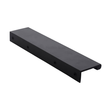 High quality image of Heritage Brass - EPTR Edge Pull Cabinet Handle 200mm Matt Black Finish | Sku. eptr200-44-bkmt | Trade Door Handles, Kendal.