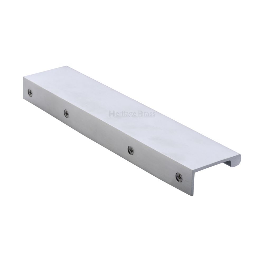 High quality image of Heritage Brass - EPTR Edge Pull Cabinet Handle 200mm Satin Chrome Finish | Sku. eptr200-44-sc | Trade Door Handles, Kendal.
