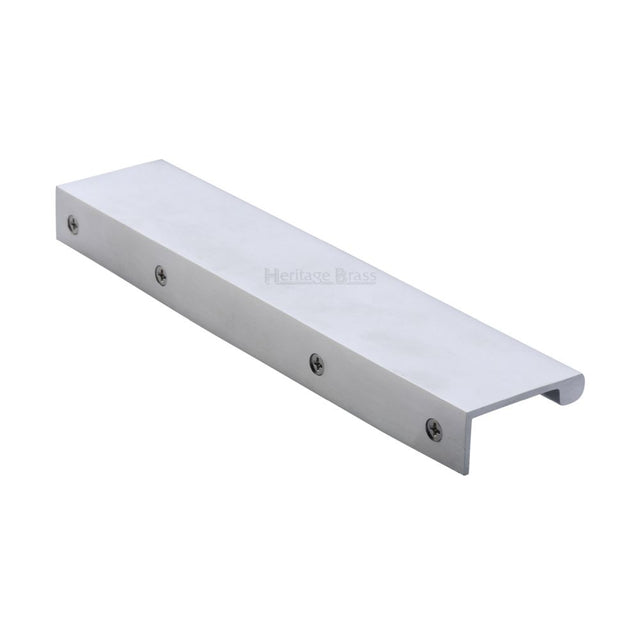 High quality image of Heritage Brass - EPTR Edge Pull Cabinet Handle 200mm Satin Chrome Finish | Sku. eptr200-44-sc | Trade Door Handles, Kendal.