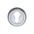 This is an image of a Heritage Brass - Euro Profile Cylinder Escutcheon Polished Chrome Finish, erd7020-pc that is available to order from Trade Door Handles in Kendal.