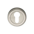 This is an image of a Heritage Brass - Euro Profile Cylinder Escutcheon Satin Nickel Finish, erd7020-sn that is available to order from Trade Door Handles in Kendal.