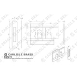 This image is a line drwaing of a Eurospec - Intumescent Deadloock Kit available to order from Trade Door Handles in Kendal