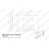 This image is a line drwaing of a Eurospec - Intumescent Din Lock Kit available to order from Trade Door Handles in Kendal