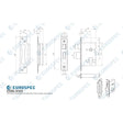 This image is a line drwaing of a Eurospec - Euro Profile High Security Cylinder Sashlock (replacement lock case o available to order from Trade Door Handles in Kendal