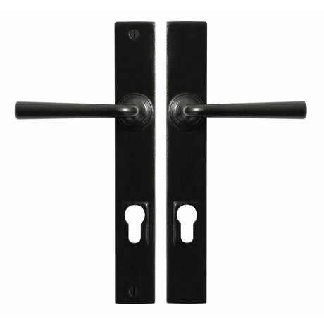 This is an image showing Stonebridge - Padstow Flat Black Multipoint Handle (Entry - Unsprung) available from trade door handles, quick delivery and discounted prices.