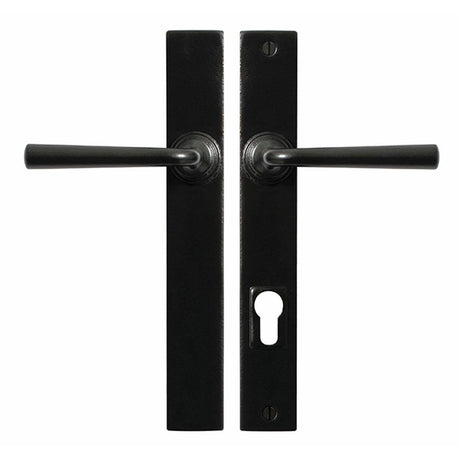 This is an image showing Stonebridge - Padstow Flat Black Multipoint Handle (Patio - Unsprung) available from trade door handles, quick delivery and discounted prices.