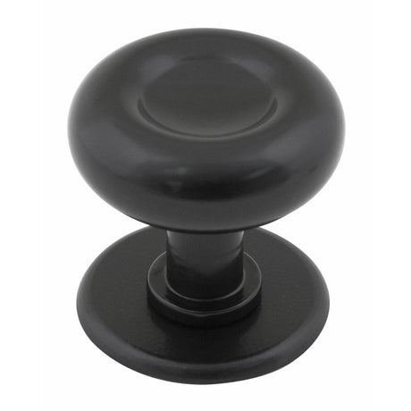 This is an image showing Stonebridge - Stroud Centre Door Knob Flat Black available from trade door handles, quick delivery and discounted prices.