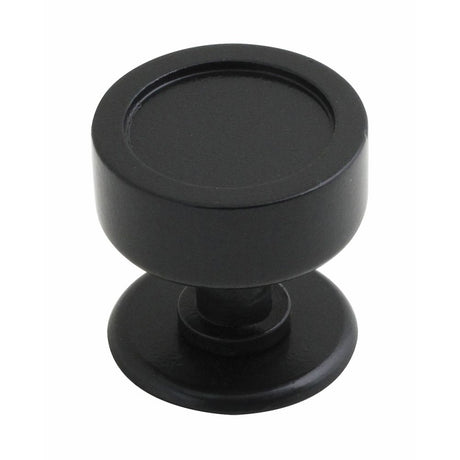 This is an image showing Stonebridge - Taunton Centre Door Knob Flat Black available from trade door handles, quick delivery and discounted prices.