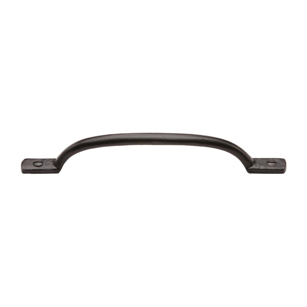 This is an image of a M.Marcus - Black Iron Rustic Cabinet Pull Russell Design 203mm, fb1090-203 that is available to order from Trade Door Handles in Kendal.