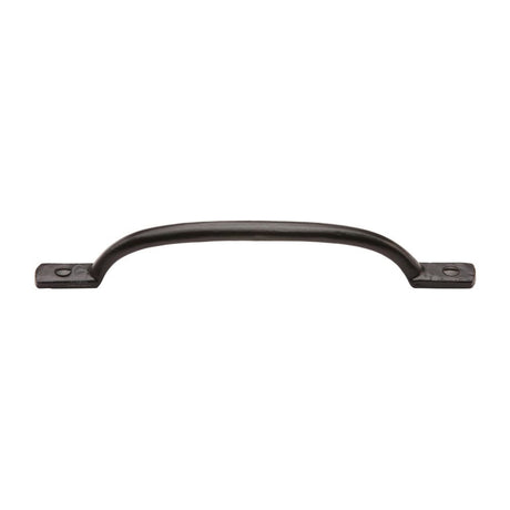 This is an image of a M.Marcus - Black Iron Rustic Cabinet Pull Russell Design 203mm, fb1090-203 that is available to order from Trade Door Handles in Kendal.