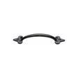 This is an image of a M.Marcus - Black Iron Rustic Cabinet Pull Fleur-de-lys Design 152mm, fb1092-152 that is available to order from Trade Door Handles in Kendal.