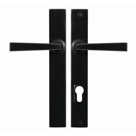 This is an image showing Stonebridge - Arundel Flat Black Multipoint Handle (Patio - Unsprung) available from trade door handles, quick delivery and discounted prices.